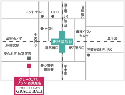 グレースバリ ブラン 秋葉原へのアクセス
