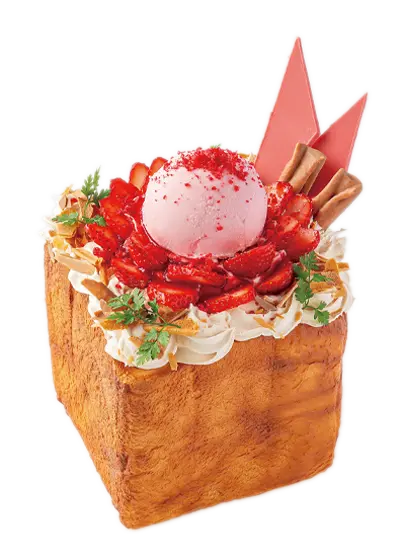 苺とチョコの紅茶ミルキーハニトー　～紅茶練乳ソース～