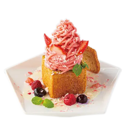 新緑の苺モンブランプチハニトー