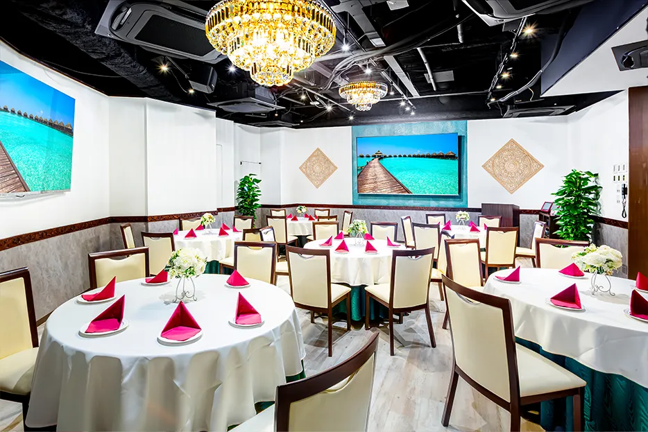 最大60名様まで収容可能なバリリゾート空間