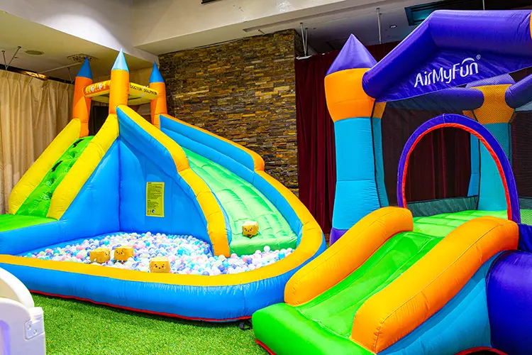 Large fluffy play equipment