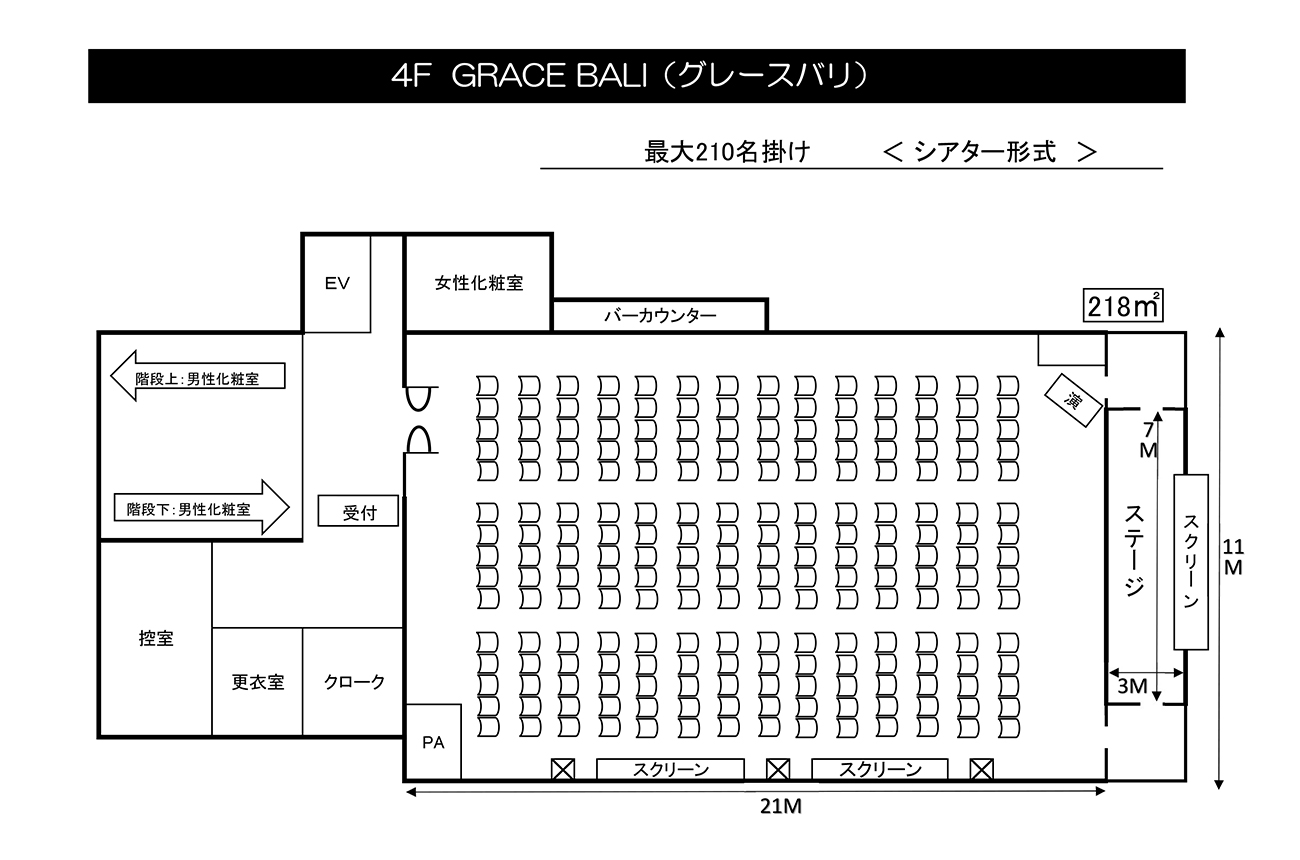 シアター形式レイアウト