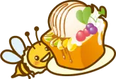 ミツバチとハニトーイラスト