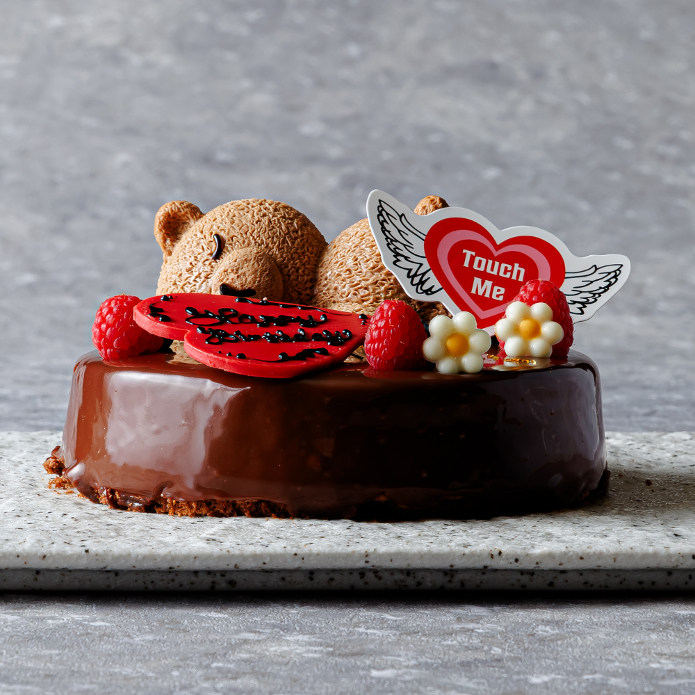 動画で想いを贈る くまちゃんのチョコレートムースケーキ