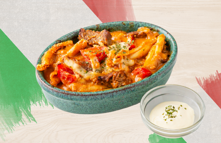 3時間煮込んだ牛すね肉のとろ～りチーズグラタン