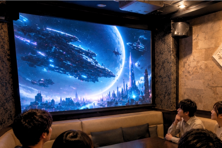 渋谷で大人数の鑑賞会ができる大画面付き完全個室