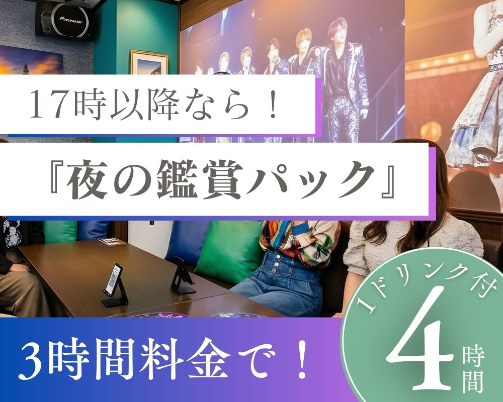 カラオケパセラ渋谷店の夜の鑑賞会プラン