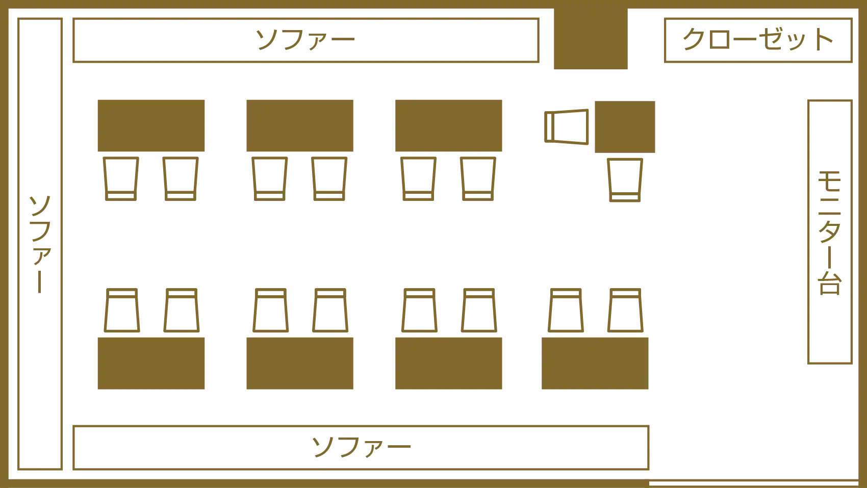 カラオケパセラ上野公園前店アマンダのレイアウト